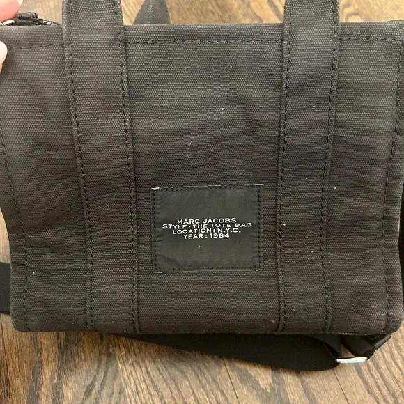 Black Canvas Tote Bag - Picture 6 of 8